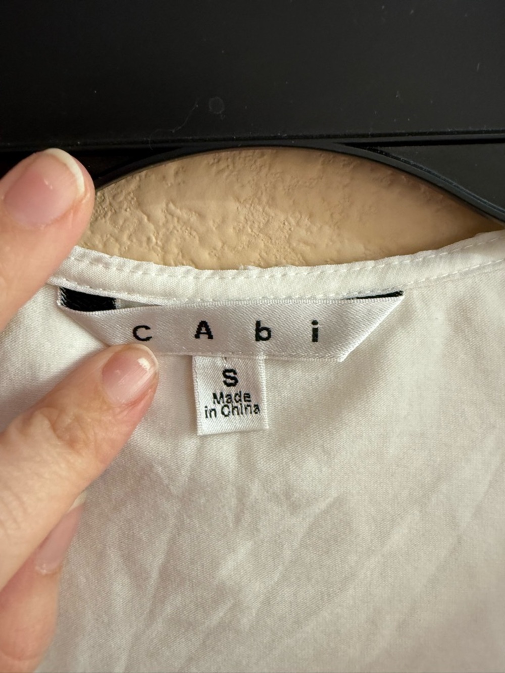 CAbi White Long-Sleeve Ruffle V-Neck Top - Picture 3 of 3